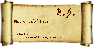 Muck Júlia névjegykártya
